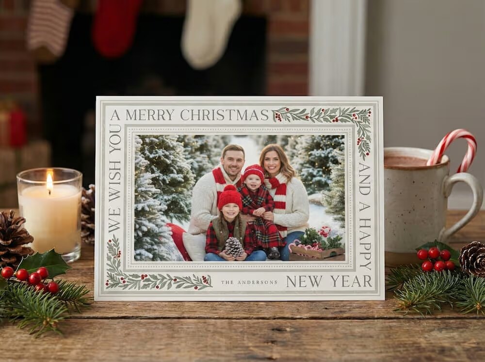Family portrait as a Christmas card
